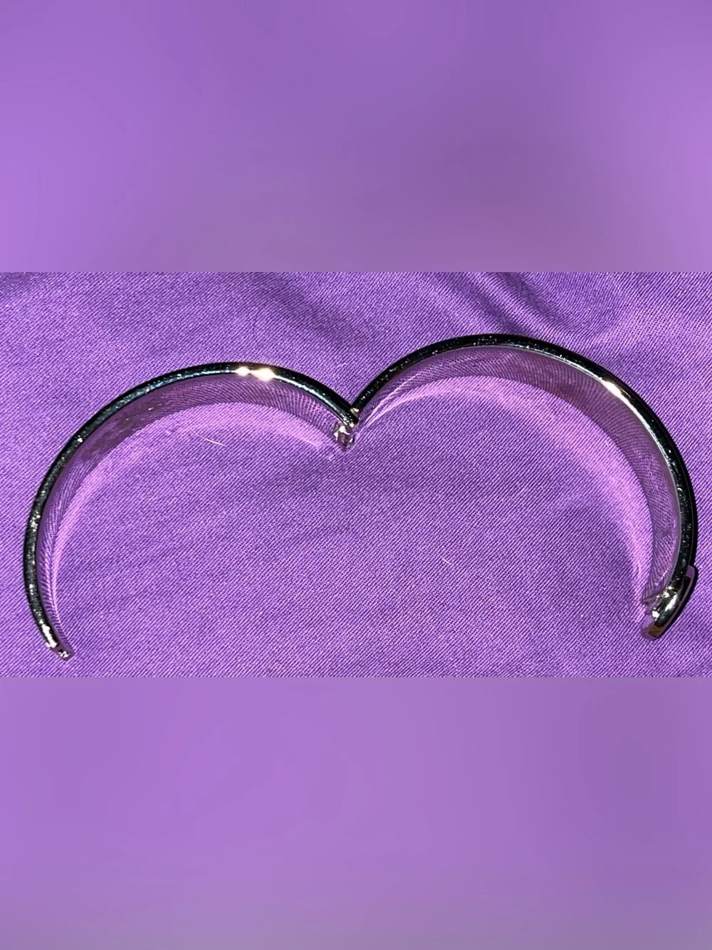 LOW START Coach EUC Silver Tone Hinged Bangle Bracelet